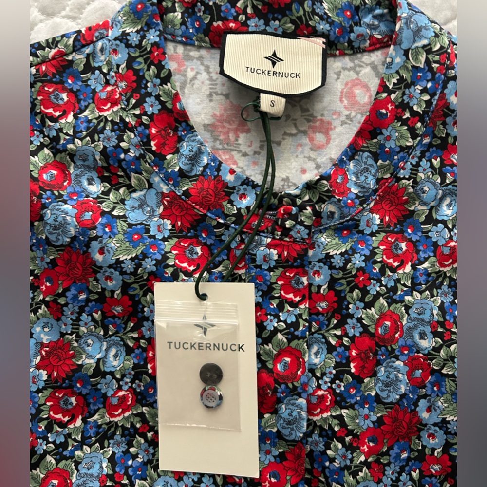 NWT Tuckernuck Royal Shirt Dress Queens Garden Floral Size Small - Picture 5 of 7